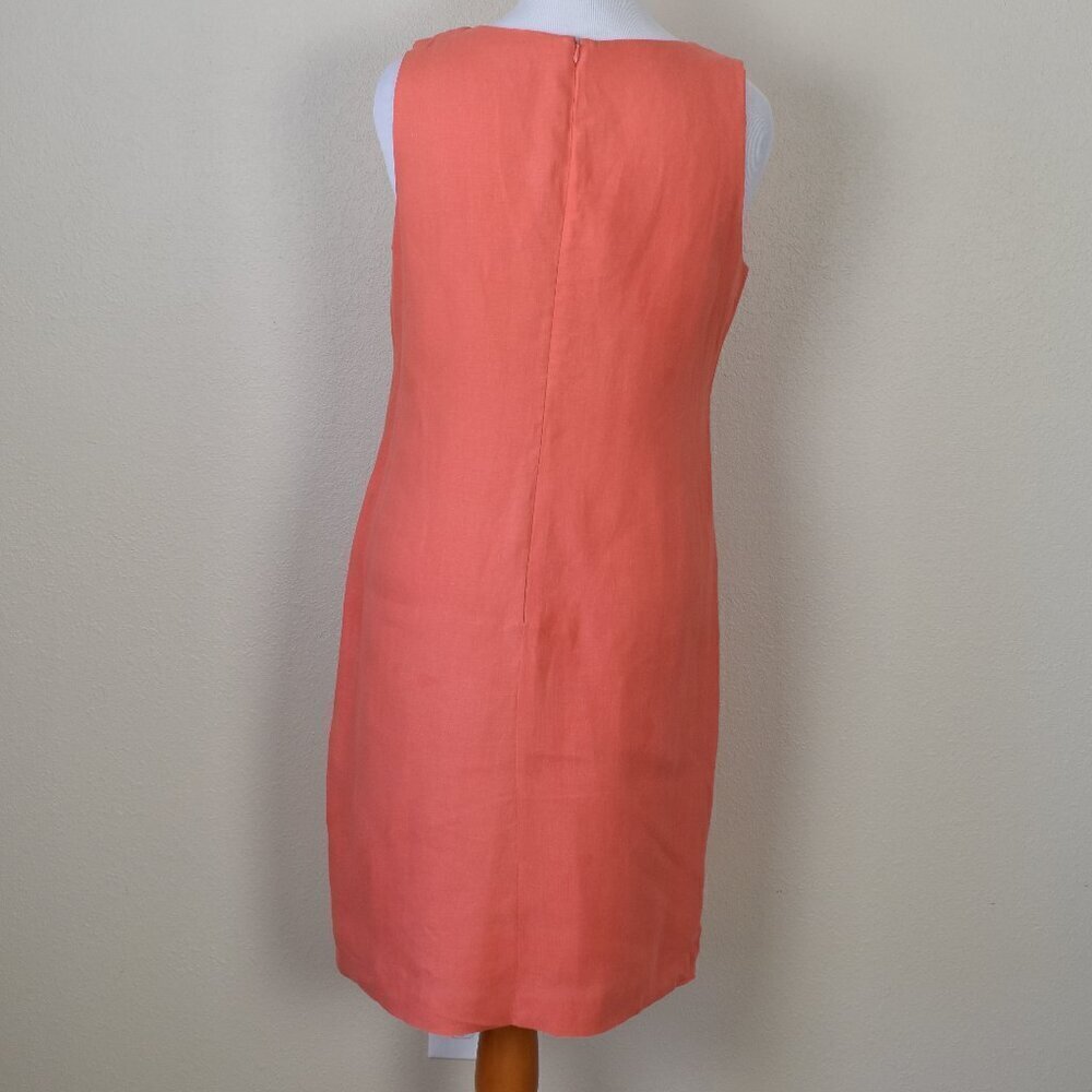 Tyler Boe Linen Shift Dress Orange - L - Picture 4 of 7